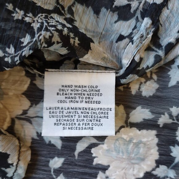 Denim & Supply Ralph Lauren Sheer Floral Blouse Western Boho Indie Size Small - Picture 6 of 6